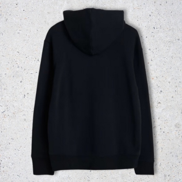 Hollister California Hooded Sweatshirt Ribbed Cuffs Kangaroo Pocket Black M XL - Picture 2 of 7